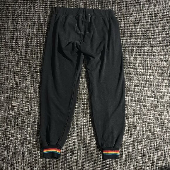 Aviator Nation Dark Gray Rainbow Prism Jogger Pants Size Large - Picture 2 of 8